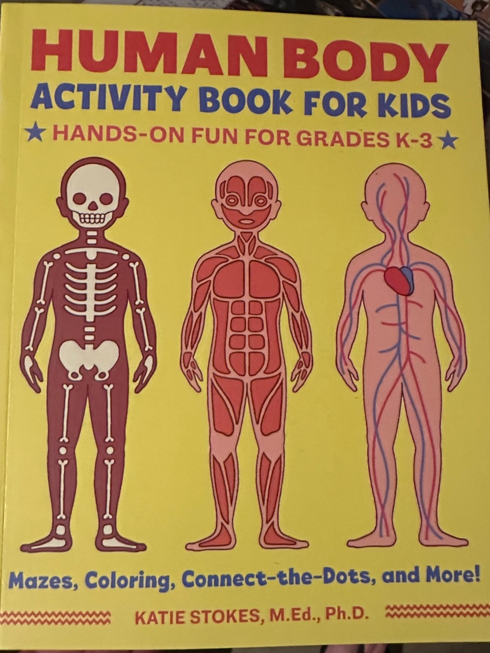 Human Body Activity Book for Kids - Yellow Cover